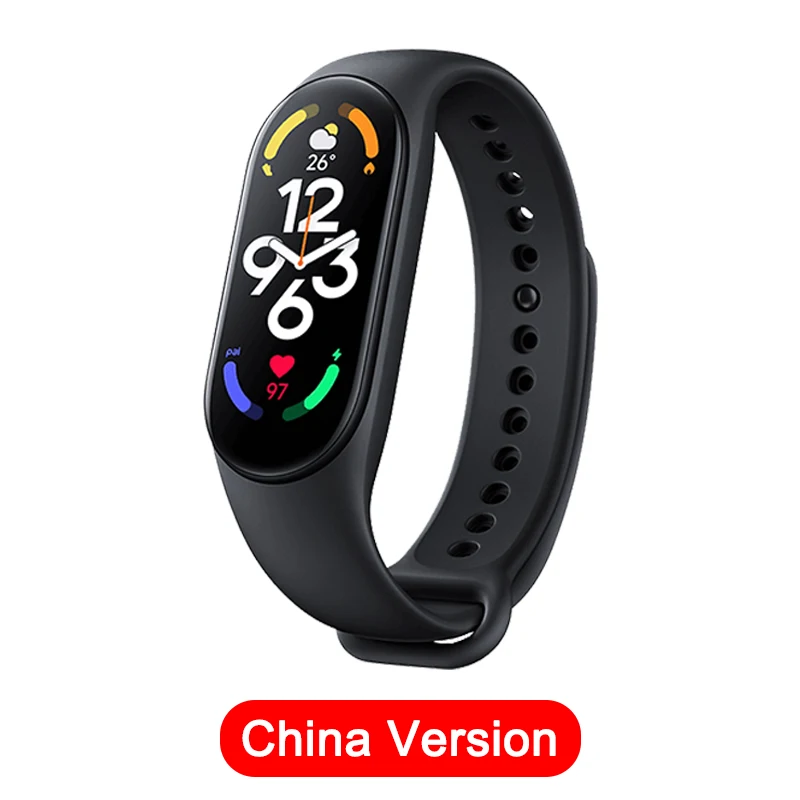 

Смарт-браслет Xiaomi Mi Band 7, водонепроницаемый фитнес-трекер с AMOLED экраном 6 цветов, с функцией измерения кислорода в крови, Bluetooth