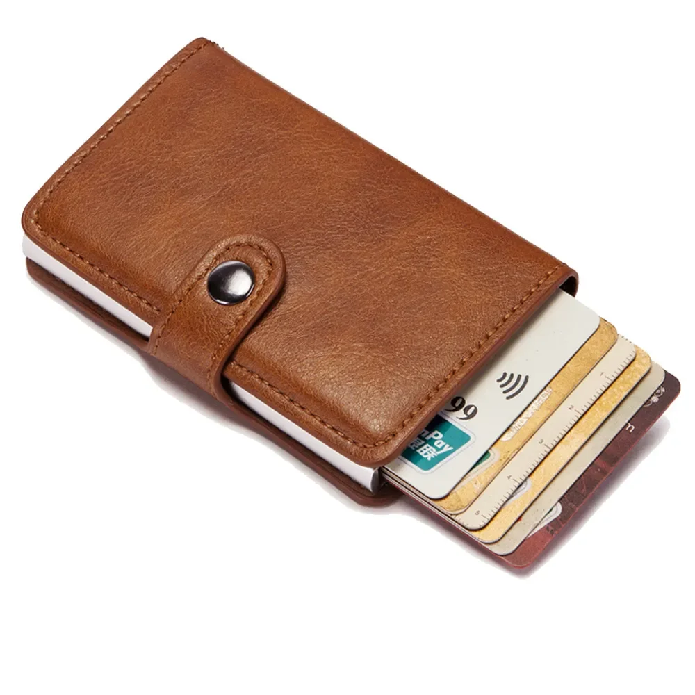 Rfid Blocking Credit Card Holder Men Smart Wallet Aluminum Metal Business Bank Card Case Pocket CreditCard Cardholder