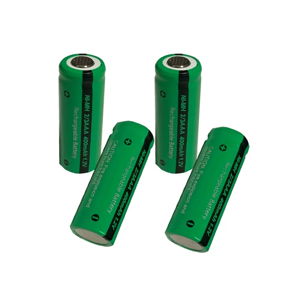 

4PCS PKCELL 2/3AAA 400mah 1.2v NI-MH rechargeable battery 2/3 aaa batteries flat top for Toys Wireless Mouse Game Handle