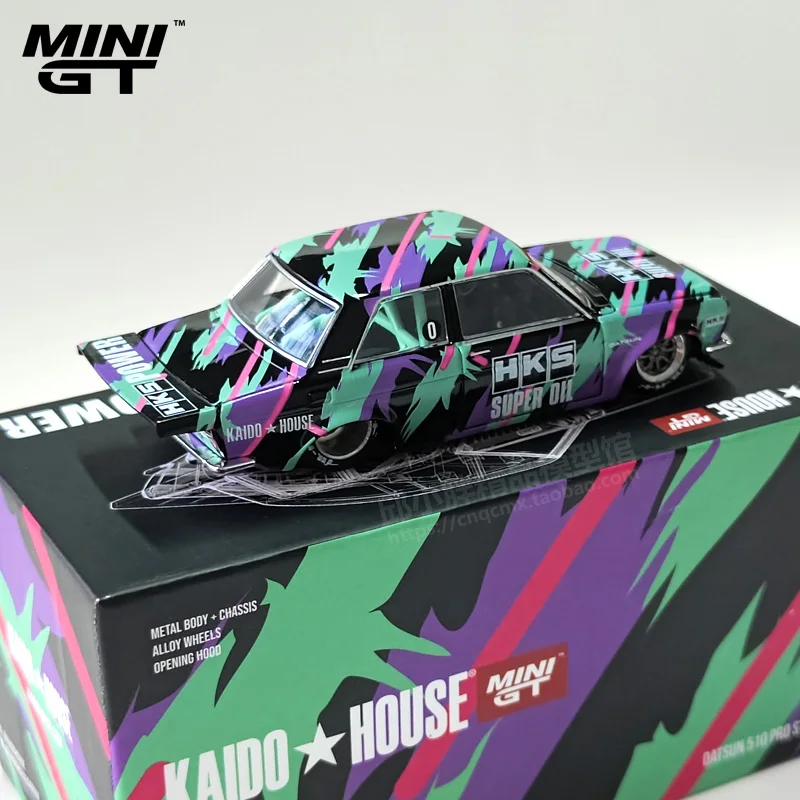TSM MINI GT KAIDO HOUSE 1:64 открытая передняя крышка Datsun 510 литые модели автомобилей из