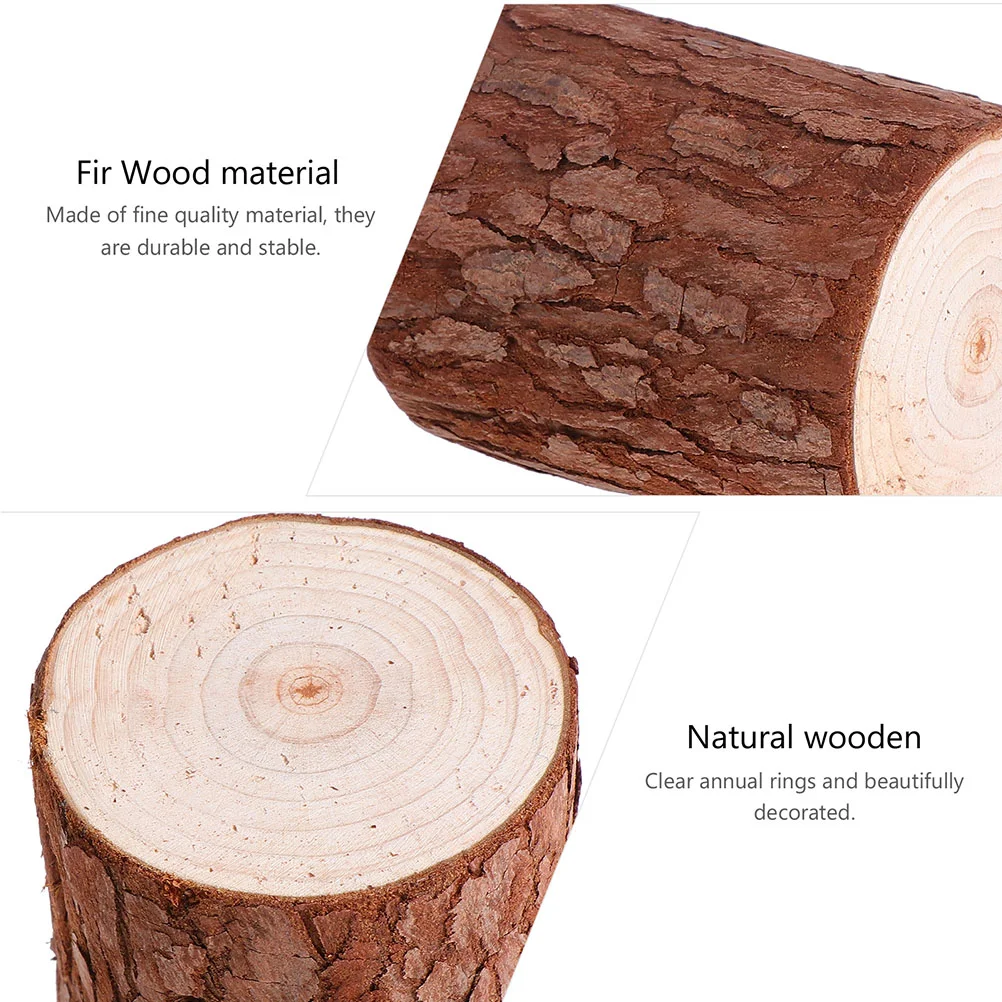 2 шт. игрушка деревянный ворс реквизит украшение модель пень настольный