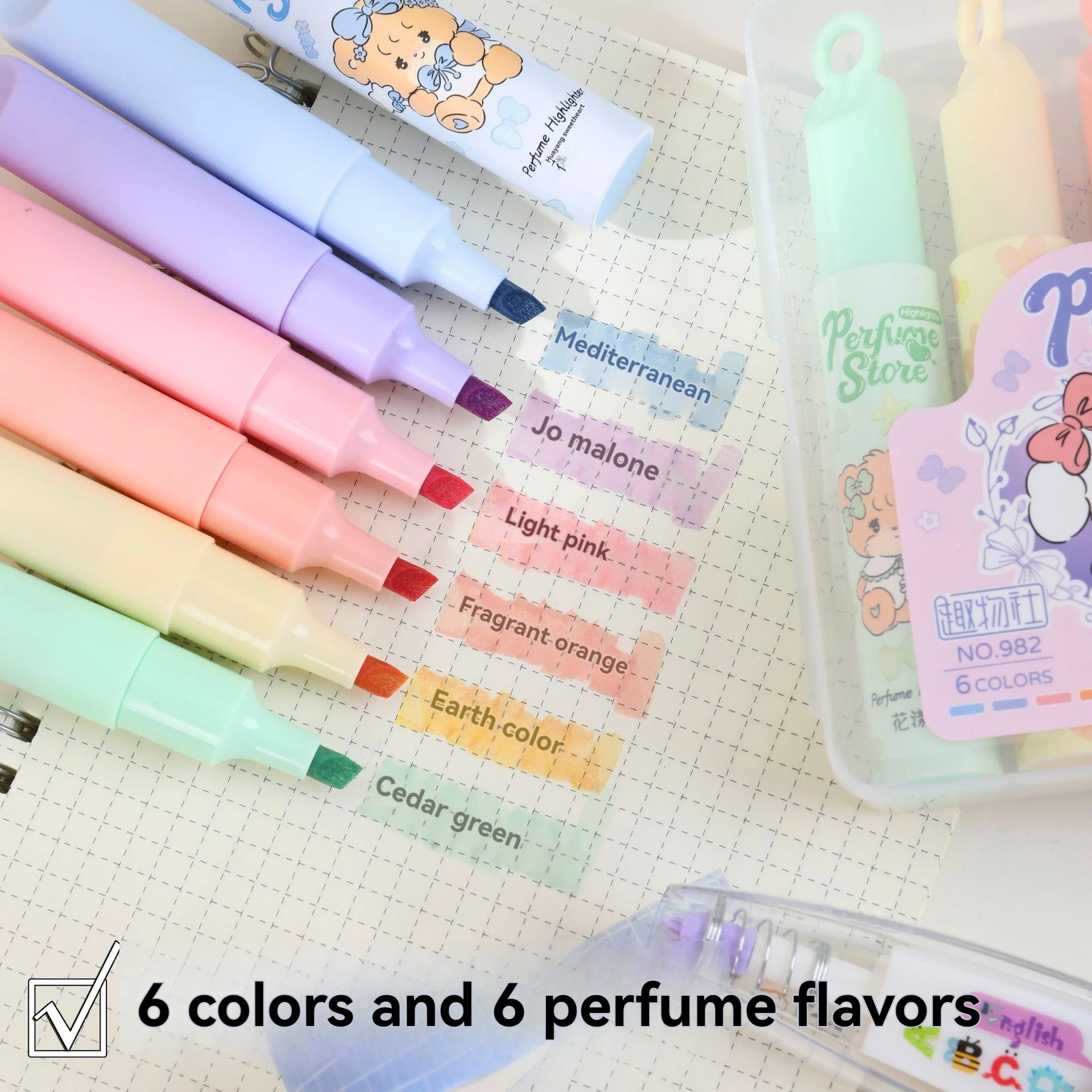 6 цветов/коробка Kawaii парфюмерный маркер ручка милый для скрапбукинга расписные