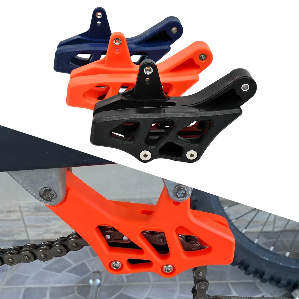 Фото Защита цепи и направляющая цепи для мотоциклов KTM SX/SXF/XC/XC-F/EXC/EXC-F/XCW/XCF-W, HUSQVARNA TC/FC TE250/I TX125 №1