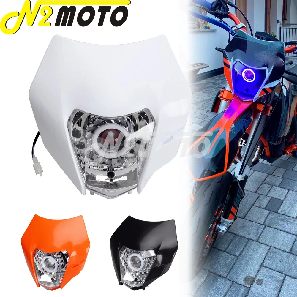 

For KTM Husqvarna EXC XC EXCF SX SXF TE FE TC FC 125 250 300 450 SMR 690 Enduro 75W LED Head Light S2 35W Bulb HI LO Beam Lamp