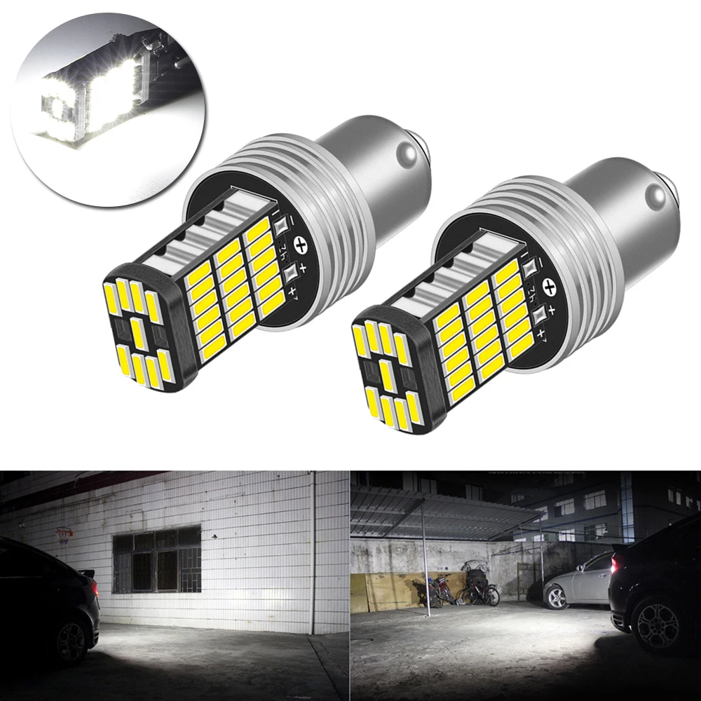 

2pcs 12V Car Turn Signal Reverse Brake Ligh P21W 1156 BA15S Waterproof 6500K Xenon White Car Lights Auto Accessories