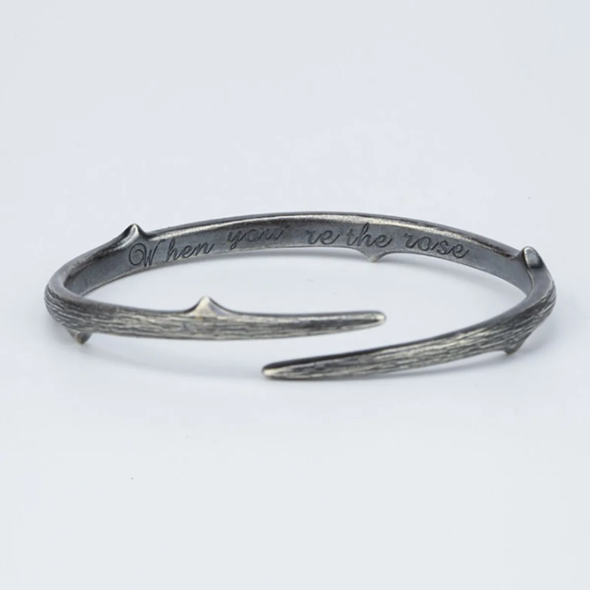 

Fashion Men Bangle Open Cuff Bracelet Retro Thorn Bracelet Simple Barbed Jewelry