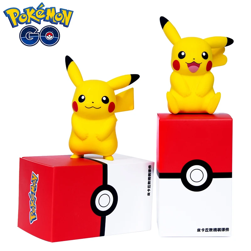 

Оригинальные парные Мультяшные персонажи в стиле покемона, Пикачу, украшение салона автомобиля, милые Креативные украшения, Аниме фигурки, ...