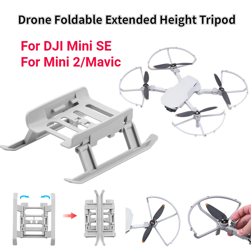 

Drone Foldable Landing Gear Extended Height Leg Support Protector Tripod Stand Skid For DJI Mini SE/Mini 2/Mavic Accessories