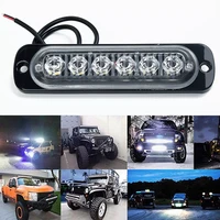 1 6 led car emergency lights led light work bar lamp driving fog offroad suv 4wd auto car boat truck fit all car with dc 12v