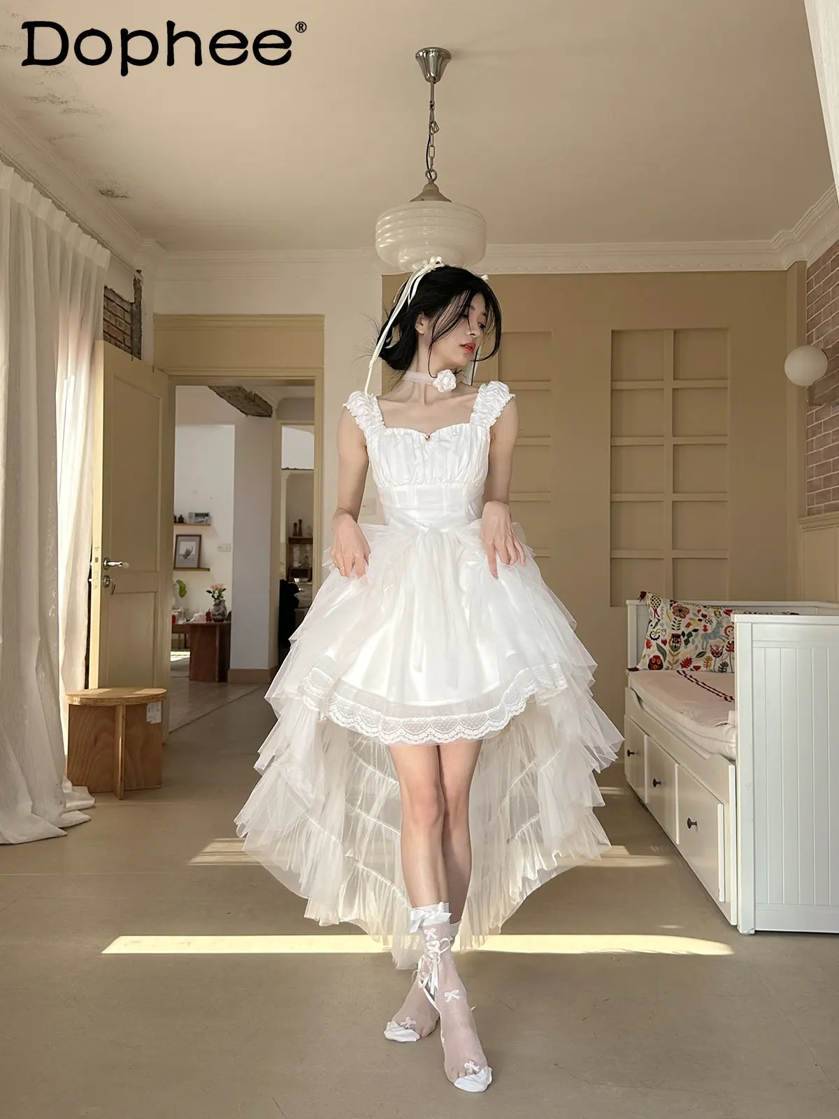 

Элегантные свадебные платья, женское привлекательное облегающее платье в стиле рыбьей кости с широкими лямками, новое весенне-Летнее белое...