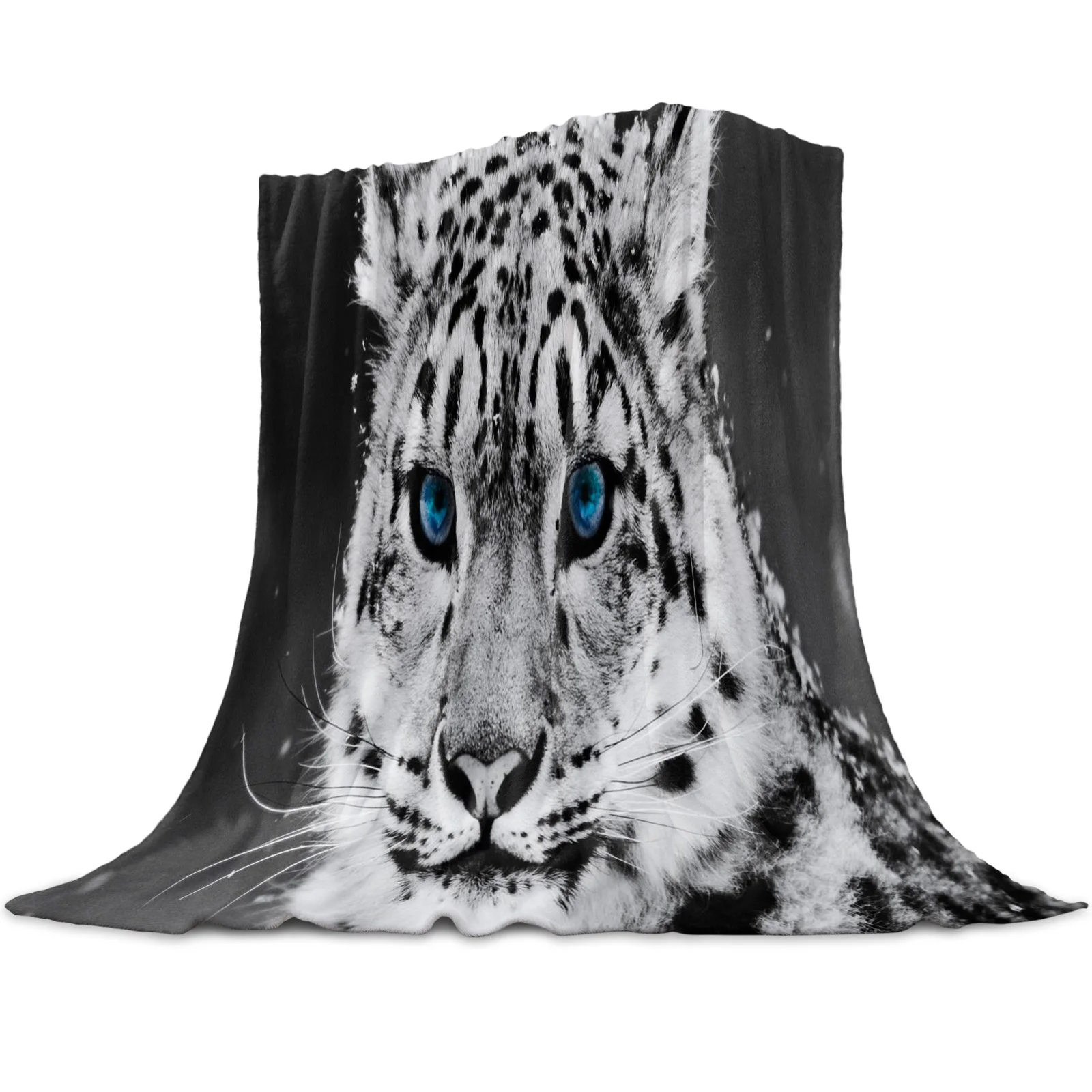 

Animal Tiger Blue Eyes Vintage Blanket Mat Coral Fleece Throw for Bed Home Bedroom Sheet Kids Aldult Flannel Blankets