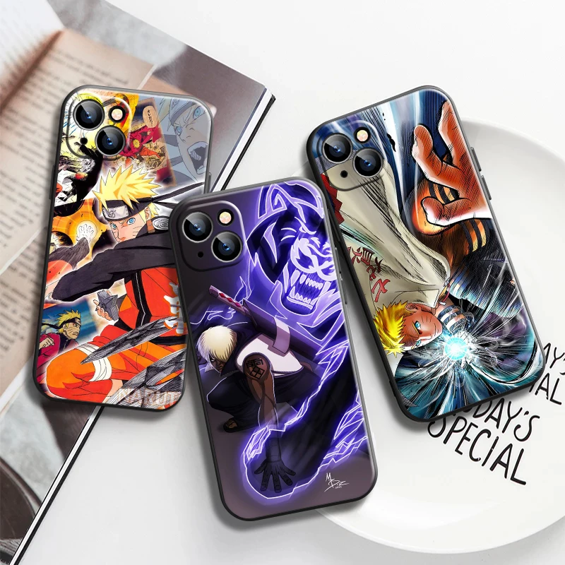 

Bandai NARUTO Comics Cool Phone Case For iPhone 13 12 11 6 6S 7 8 Plus X XR 11 Pro XS Max Mini SE Liquid Silicon Soft Coque