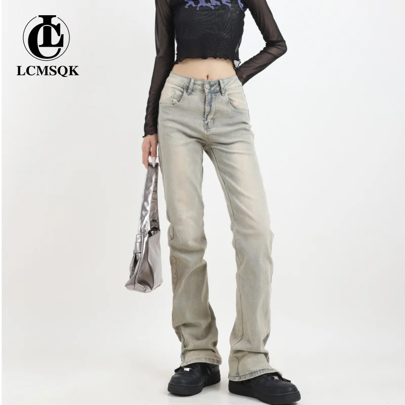 

Женские джинсы 2023, трендовые джинсы с прямыми штанинами, женская одежда с высокой талией, джинсовая одежда в Корейском стиле, винтажная одежда Y2k, уличная одежда