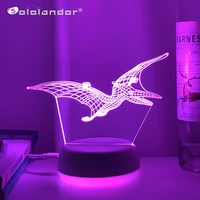 acrylic table lamp led touch remote control 3d dinosaur for home room decor light lamp holiday creative gift night lights novelt