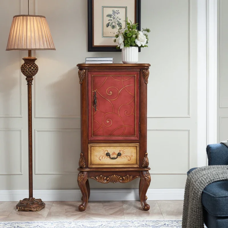 

Wyj Living Room Sofa Side Cabinet American Retro Handmade Curio