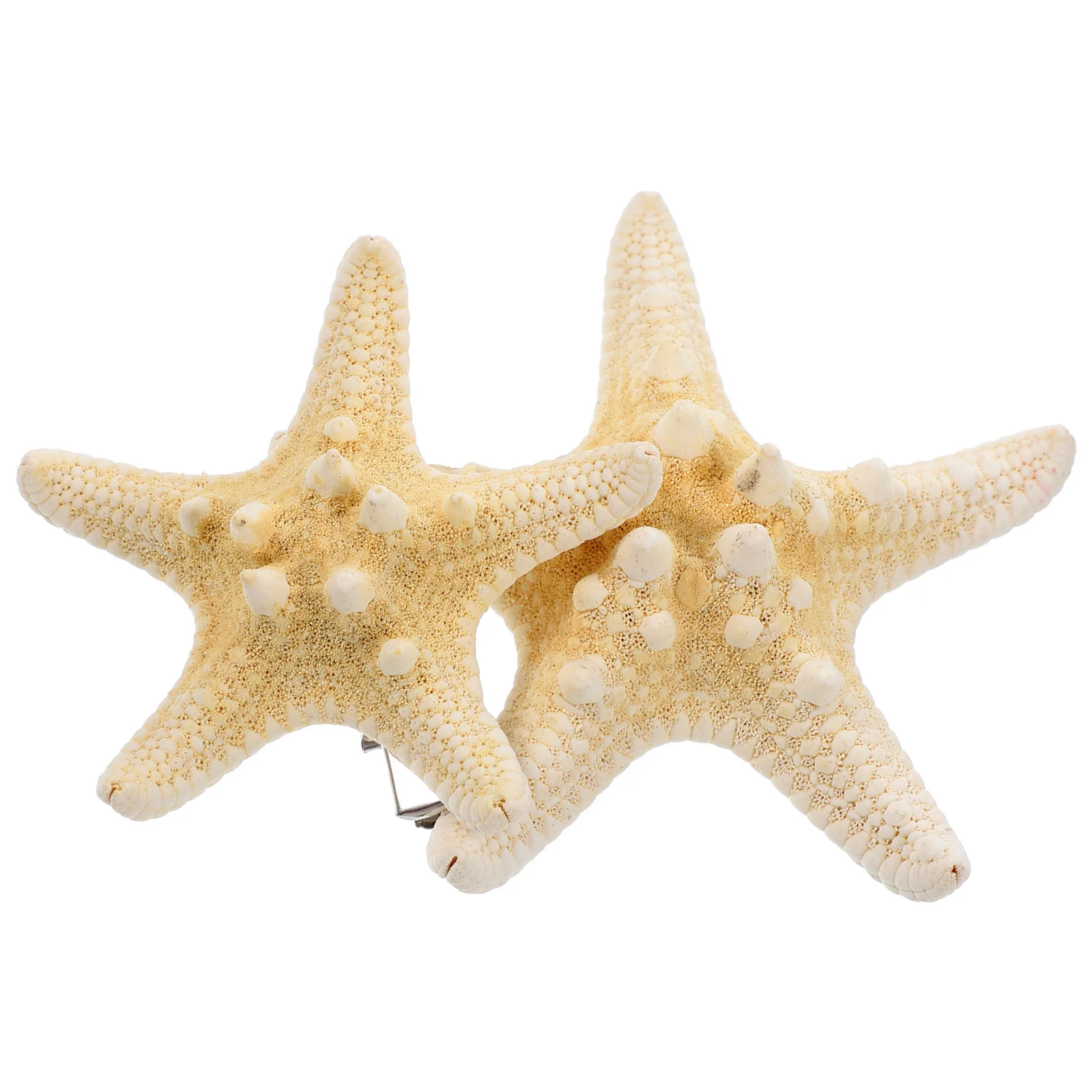 

2 Pcs Kids Hair Accessories Girls Beach Clip Star Pins Claw Bridal Sea Resin Miss Five-pointed Hairpin