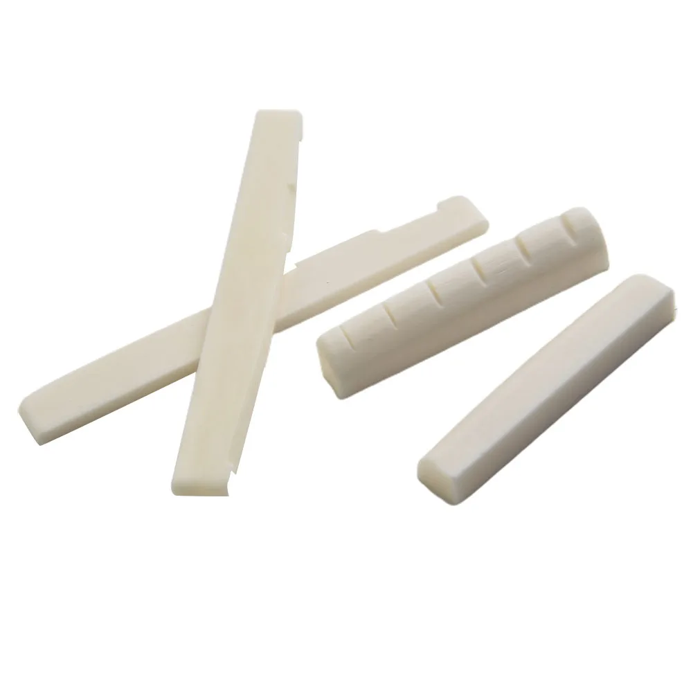 

2 Sets Of 4 Pcs Guitar Bridge Pins Saddle 6 String Acoustic Guitar Bone Bridge Saddle 72mm And Nut 43mm For Guitar Accessaries