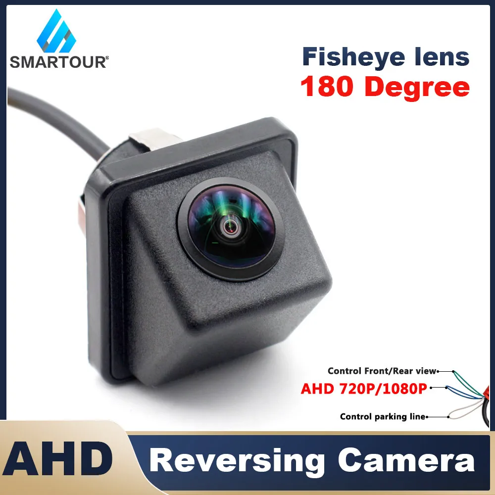 

Smartour объектив «рыбий глаз», Автомобильная камера заднего вида AHD 720/1080P HD, водонепроницаемая камера ночного видения 180 градусов, реверсивная ...