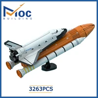 moc space shuttle 10283 upgrade booster scale base building blocks rocket bracket aircraft model bricks idea diy toys for child