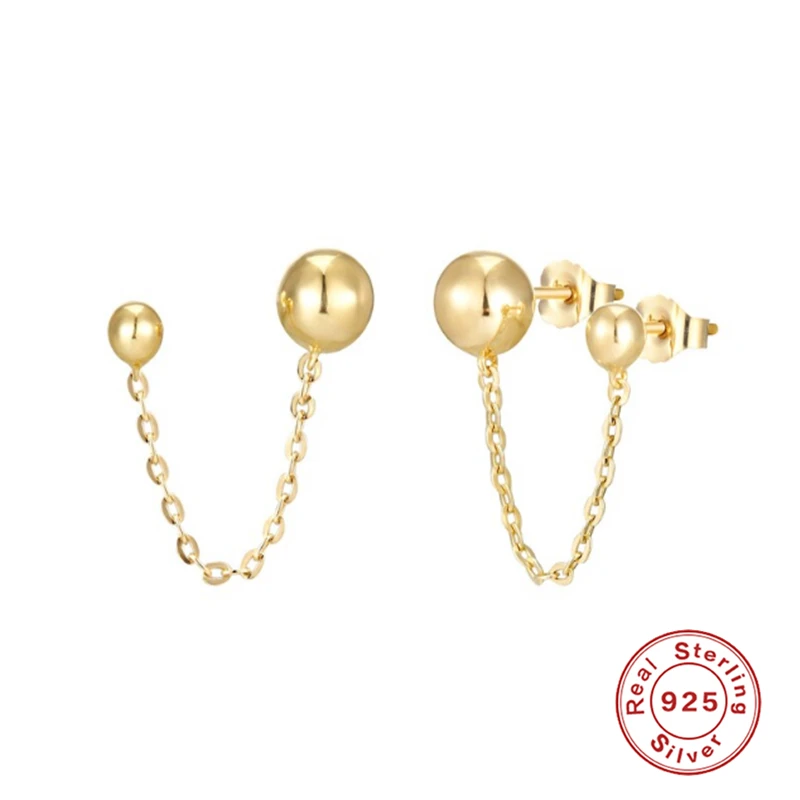 

BOAKO Real 925 Sterling Silver 2021 Trend Earring For Women Tassel Ball Drop Earrings Cartilage Pendientes Mujer Kolczyki