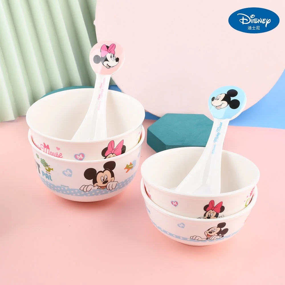 

Authentic Disney children's bowl anti falling and anti scalding baby eat cute cartoon A5 food grade melamine bowl rice bowl