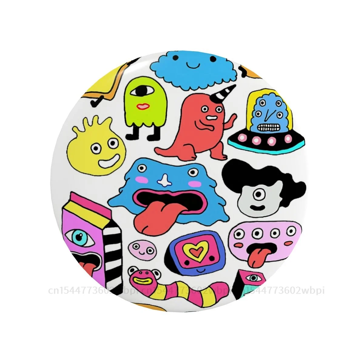 

Металлическая брошь-значок «I Love Monsters»