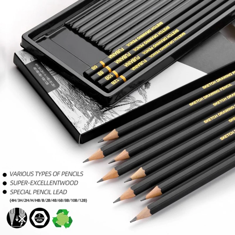 

Professional Drawing Sketching Pencil Set, 12 Pieces Art Pencils Graphite Shading Pencils for Beginners & Pro Artists