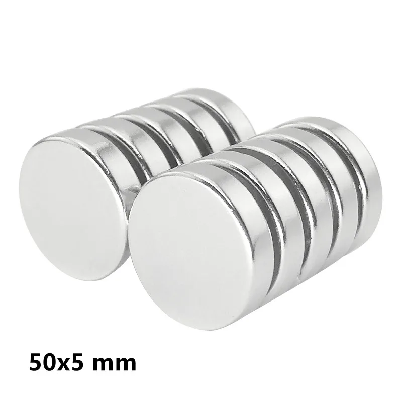 

1/2/3/5PCS 50x5 mm Strong Cylinder Rare Earth Magnet 50mmx5mm Round Neodymium Magnets 50x5mm Big N35 Disc Magnet 50*5 mm