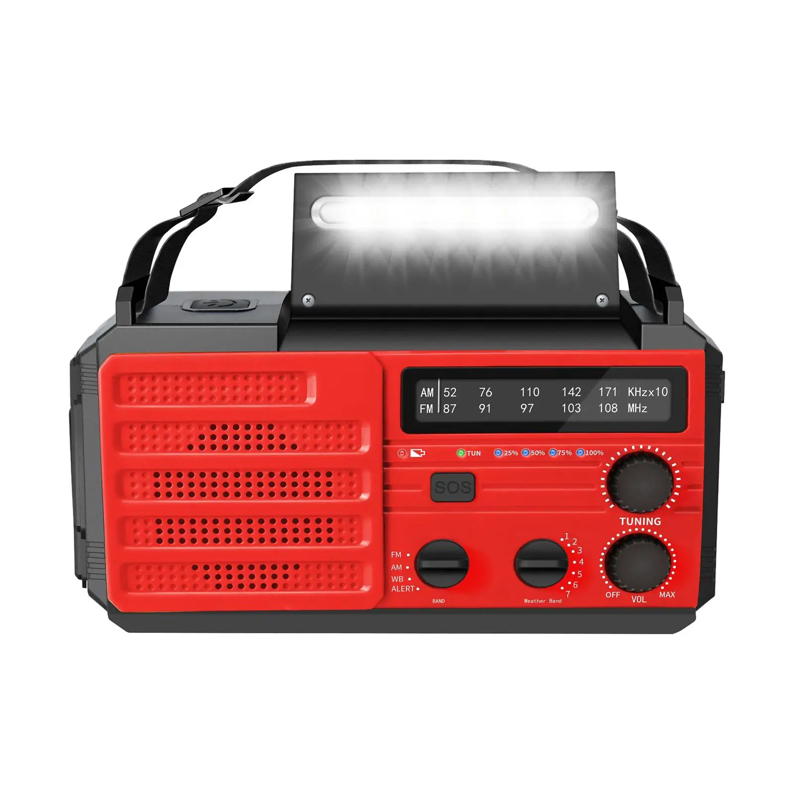 

AM/FM-радио с SOS-сигнализацией, на солнечной батарее