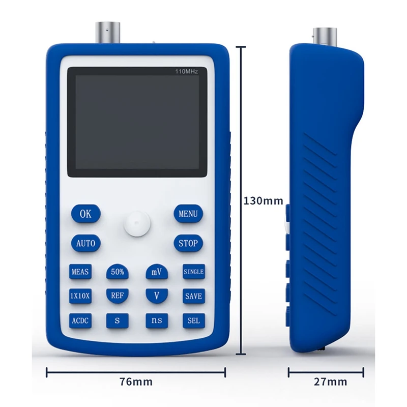 

1C15+ Digital Oscilloscope 500MS/S Sampling Rate 110Mhz Bandwidth Handheld Frequency Converter For Auto Repair EU Plug