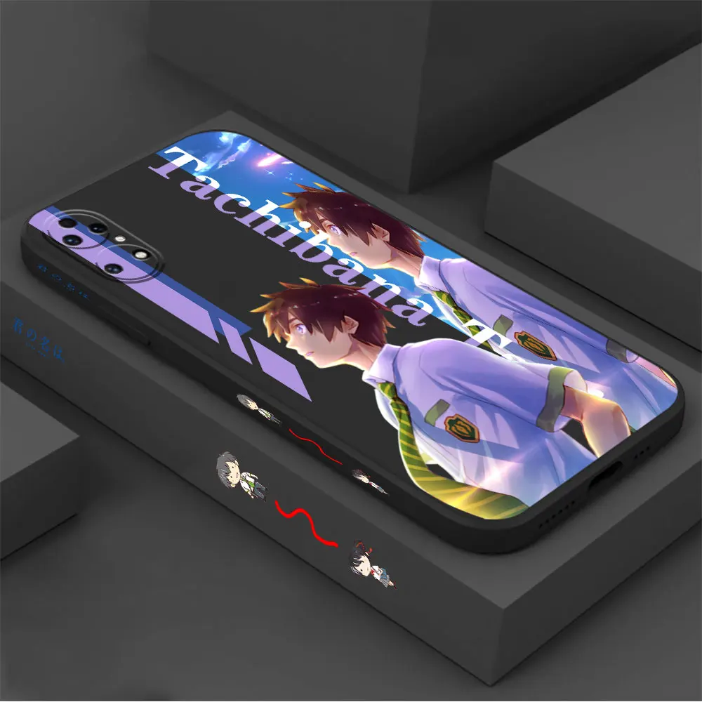 Japan Anime Your Name Phone Case For Huawei P60 P50 P40 P30 P20 Mate 50 40 30 20 20X 10 Colour Liquid Silicone Cover Funda Cqoue