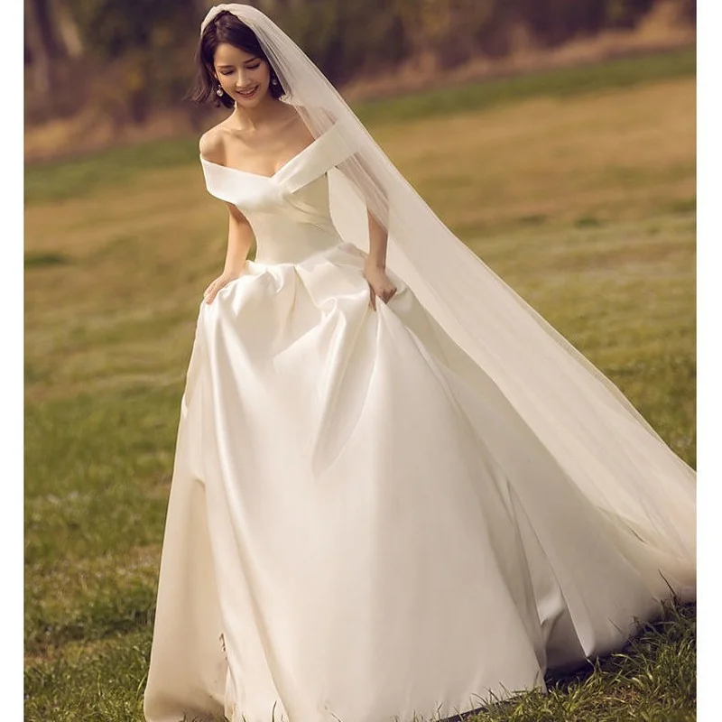 

Wedding Dress 2022 New Temperament Bride Simple Super Fairy Dream 2022