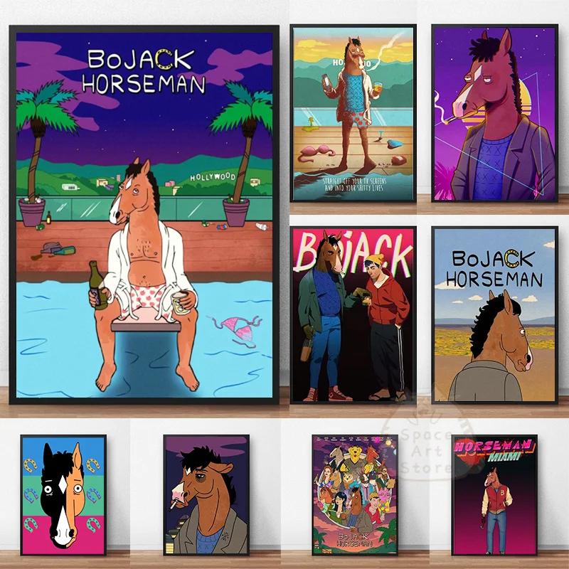 

Anime Bojack Horseman Posters Abstract Home Decoration Canvas Painting Hd Prints Wall Art Pictures for Living Room Decor Cuadros