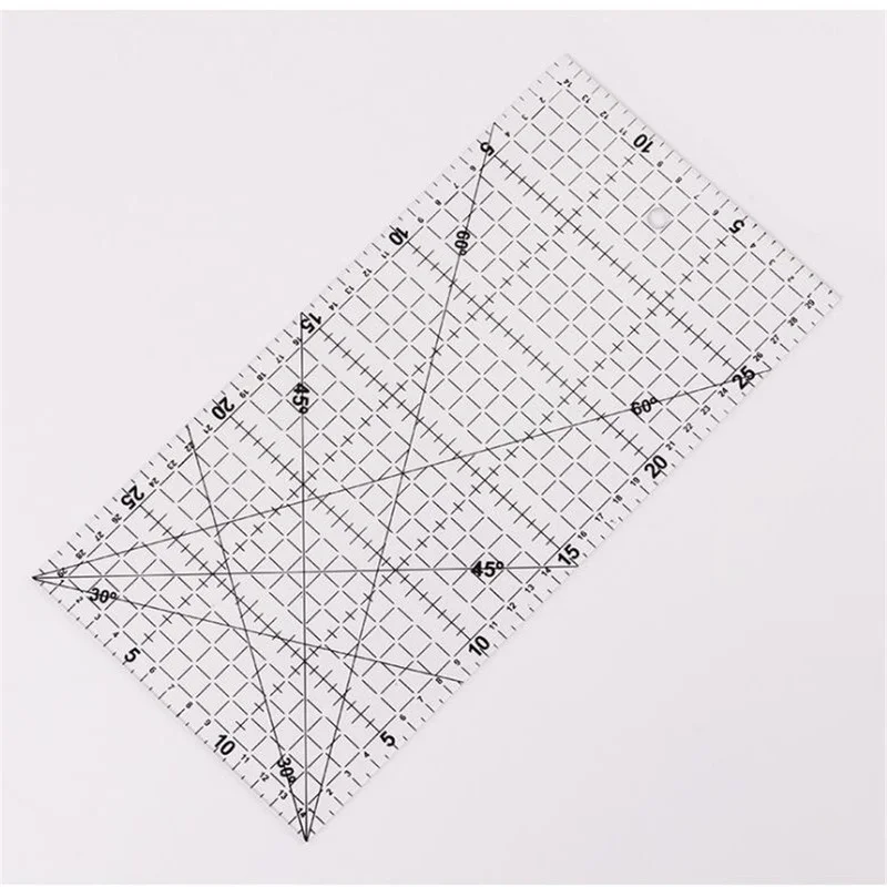 

Drafting Patchwork Ruler Sewing Cutting Scale Ruler Acrylic Material DIY Handmade Quilting Tool Design Stationery 30*15cm