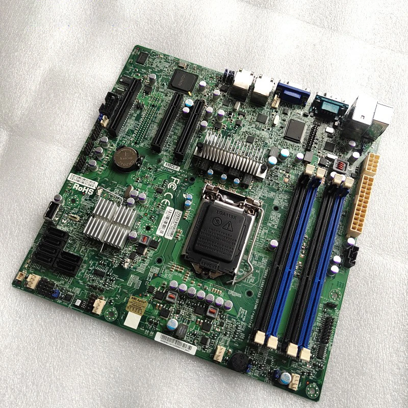 Фото X9SCL-F для серверной материнской платы Supermicro с разъемом 1155-pin и портом удаленного управления, поддерживает E3-1230V2, идеально протестировано перед отправкой. №2
