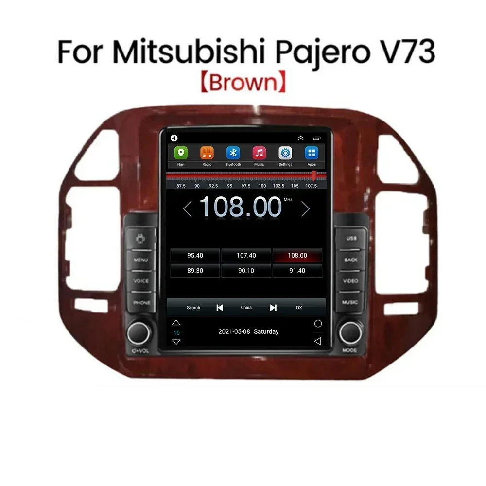 Автомобильный радиоприемник для Mitsubishi Pajero V60 V68 V73 1999-2006 Tesla с вертикальным экраном
