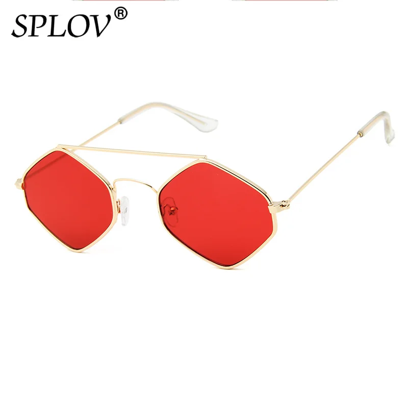 Модные солнцезащитные очки карамельных цветов с квадратной металлической