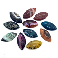 dragon pattern agate cabochon pendant marquise shape natural stone charms for jewelry making diy necklace rings gem accessories