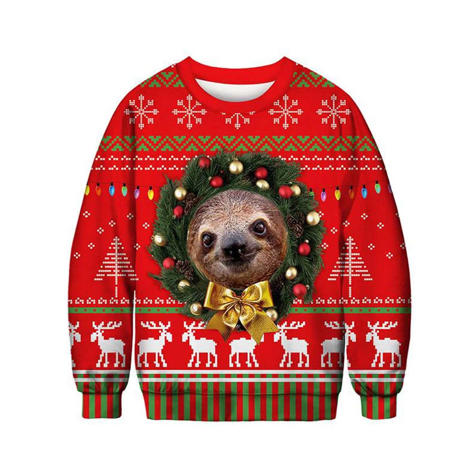 

Женский Повседневный Рождественский реглан с длинным рукавом, большой галстук