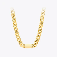 enfashion punk cuboid chain necklace for women gold color chunky necklaces stainless steel 2020 fashion jewelry collier p3175
