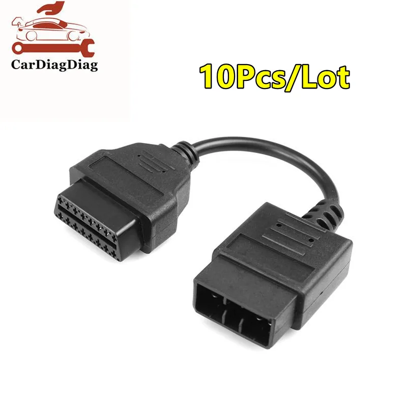 10Pcs/Lot For Subaru 9pin cable OBD1 to obd2 16 pin lead Diagnostic interface Cable 9 pin OBDII Extension Cable