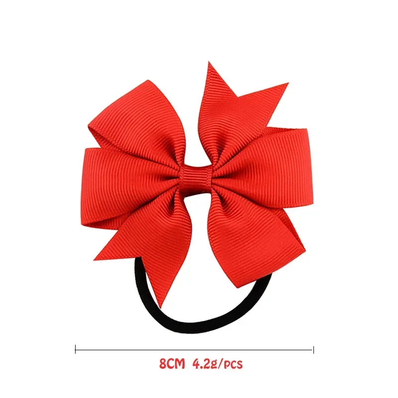 RAINBOW BOWS 20 шт./лот ленты из репсовой банты эластичная веревка для волос девочек
