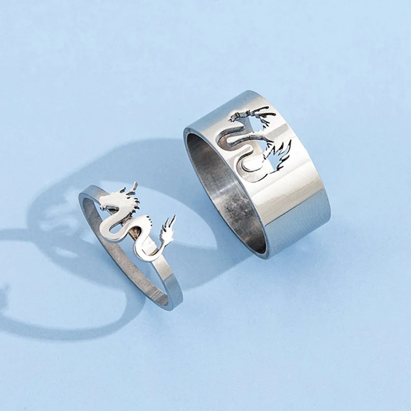 Открытые Кольца из нержавеющей стали в виде дракона | Украшения и аксессуары
