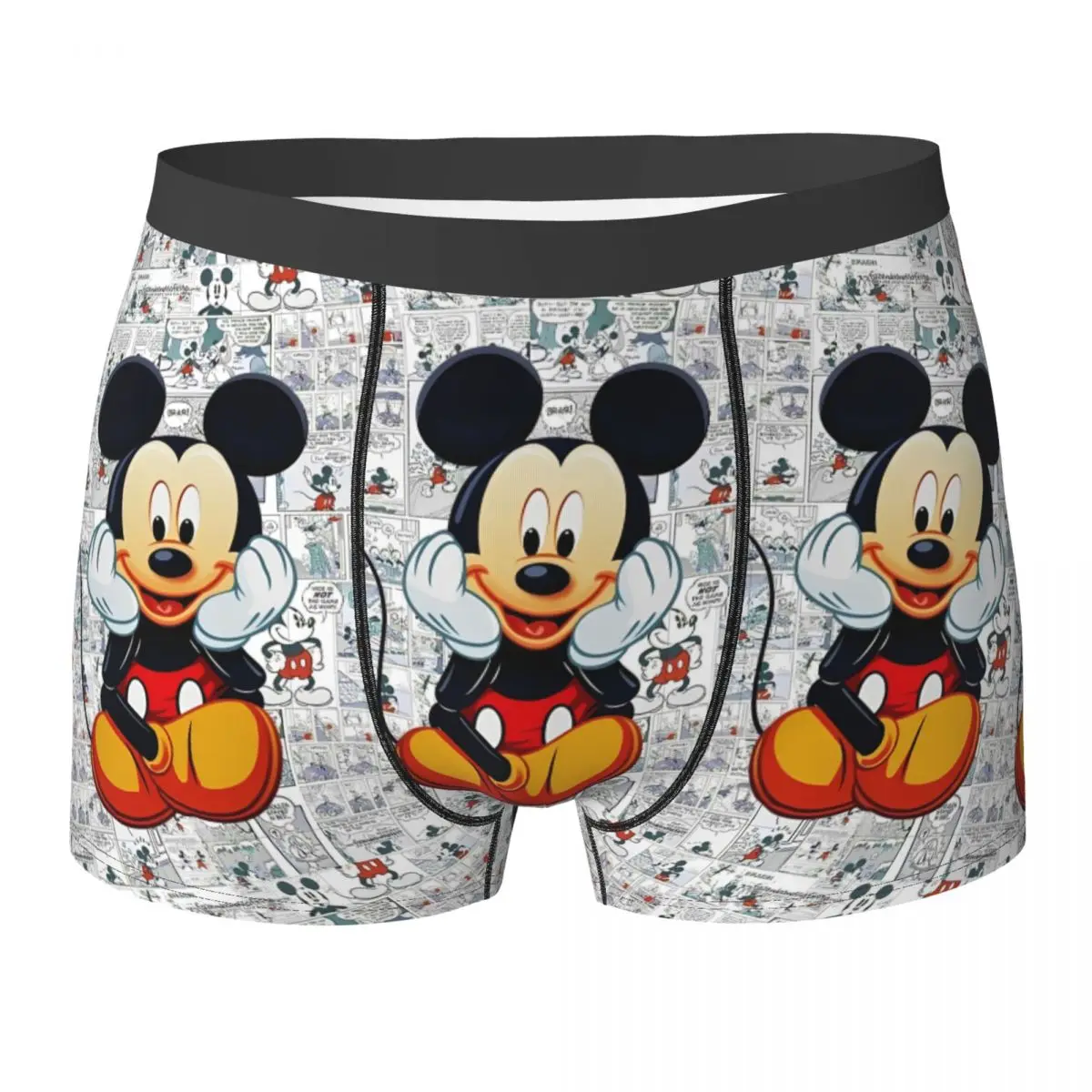 Нижнее белье с Микки Маусом боксеры на заказ модные мужские трусы эластичные
