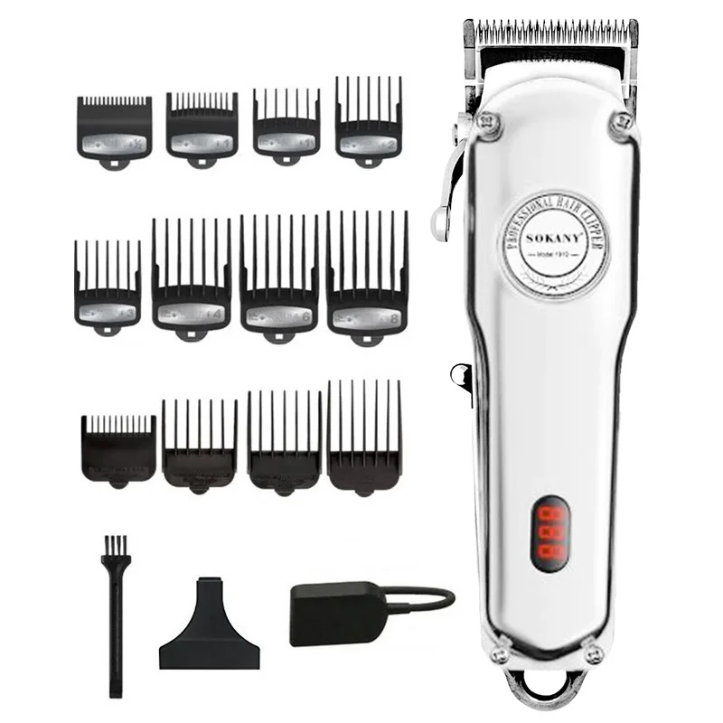professional All-metal barber cordless hair clipper men hair trimmer electric hair cutter machine compatible for wahl blade