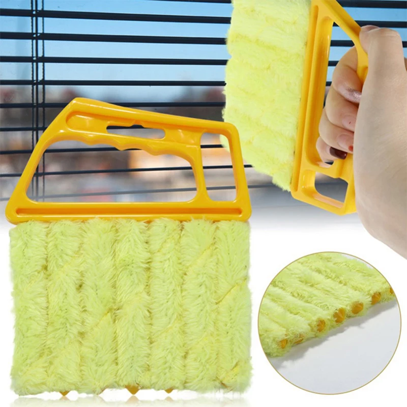 

Useful Microfiber Window Cleaning Brush Air Conditioner Duster Cleaner with Washable Venetian Blind Blade Cleaning Cloth
