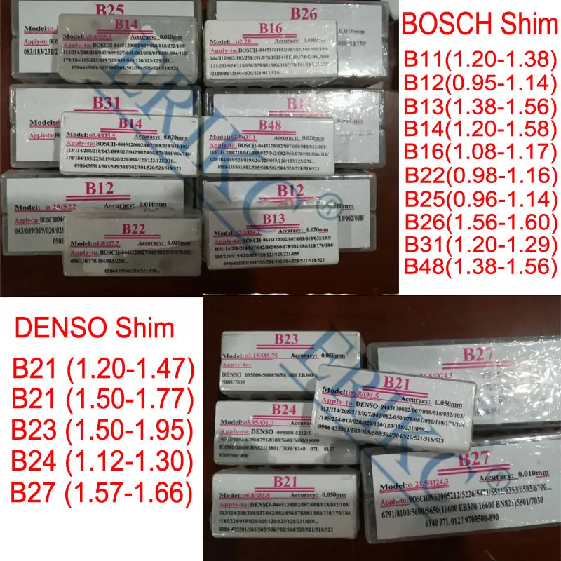 

B11 B12 B13 B14 B16 B22 B25 B26 B31 B48 B21 B23 B24 B27 Diesel Injector Nozzle Washer CR Lift Adjusting Shims for Bosch Denso