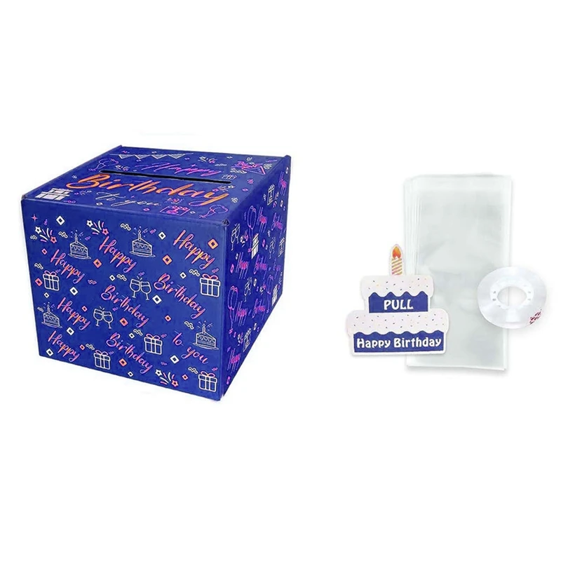 С Днем Рождения копилка для наличных идеальная подарочная коробка с карточкой