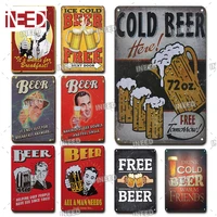 ineed decor funny beer metal vintage tin sign plaque metal sign plate wall decor for bar pub club man cave decor
