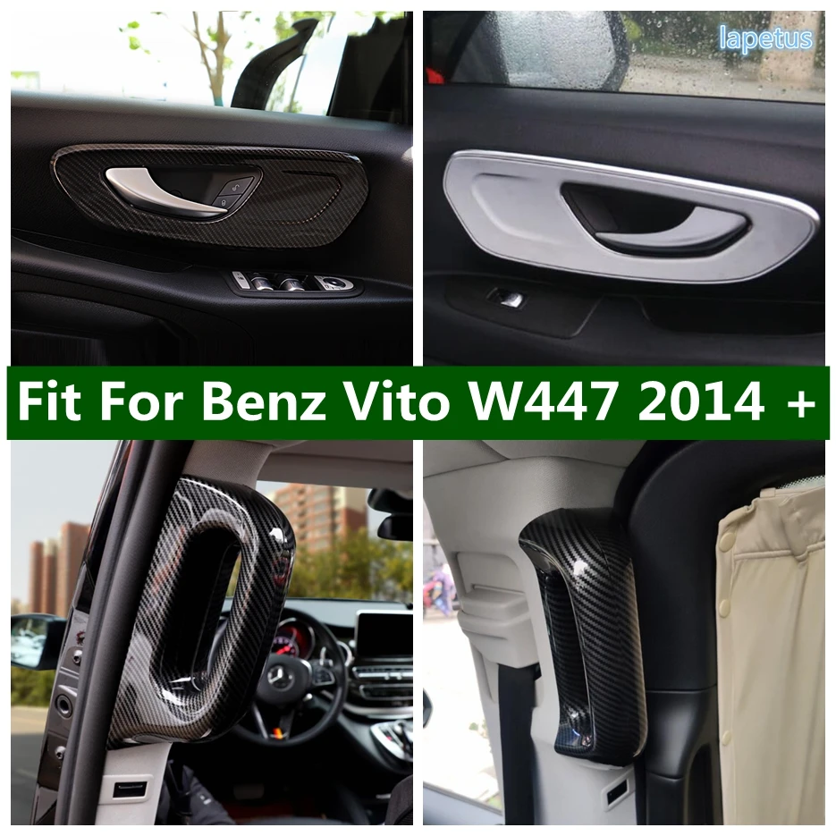 

Carbon Fiber Look Inner Door Handle Bowl Frame Cover Trim ABS For Mercedes-Benz Vito W447 2014 - 2021 Modification Accessories